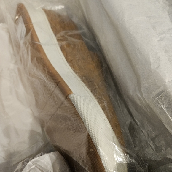 J/SLIDES Womens Tan Brown Woven Removable Foam Insole Arch Support Justine - Picture 2 of 4